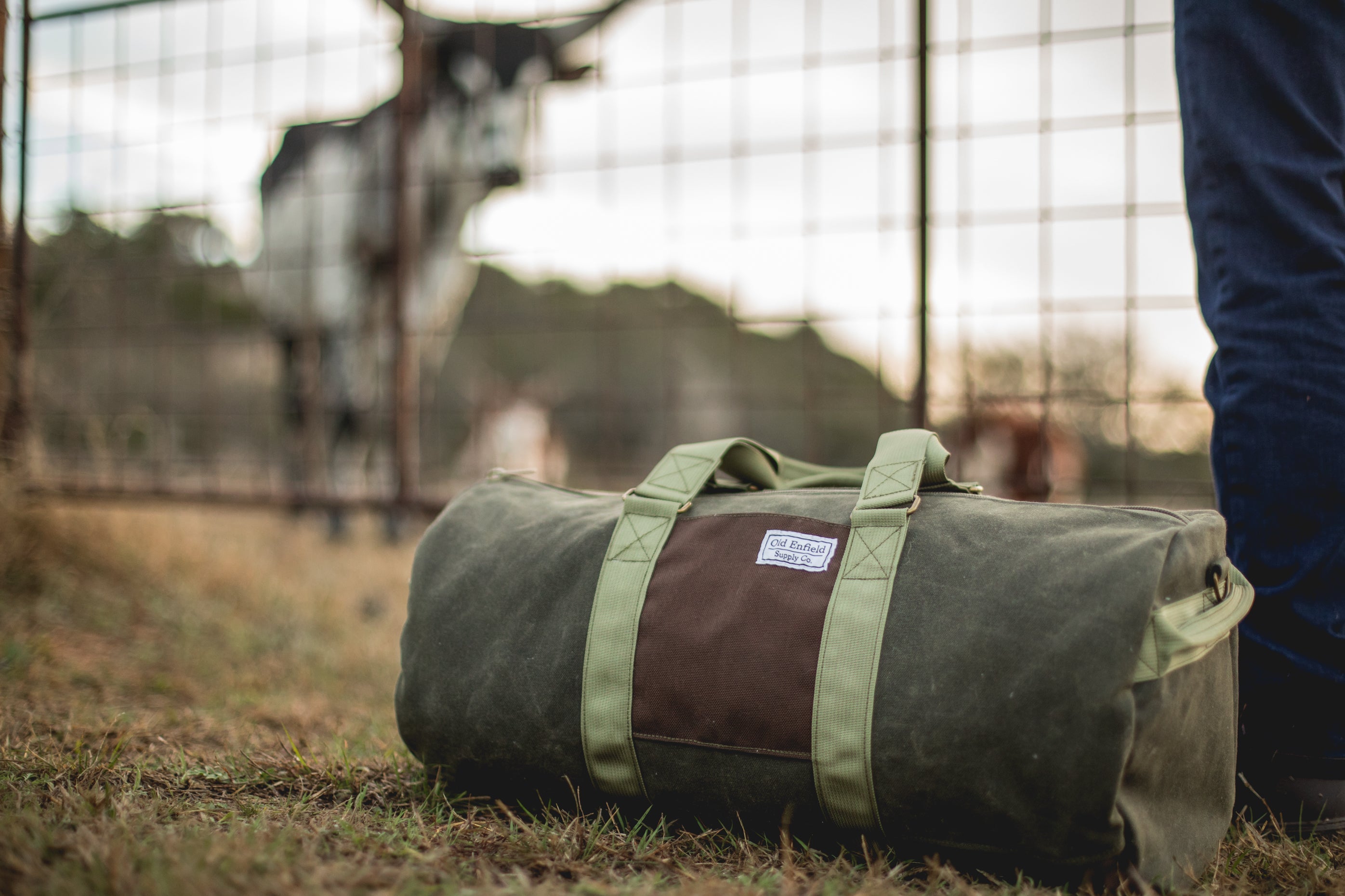Waxed Canvas Duffle Bags, Vintage Duffel Bags, Canvas Duffle Bags for sale, made in America, Old Enfield Supply Co.