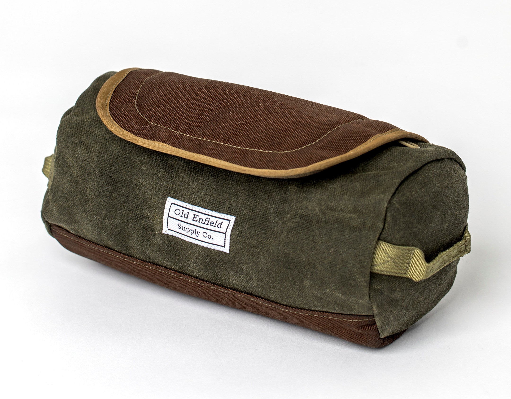 Heritage Dopp Kit | Olive Green + Brown