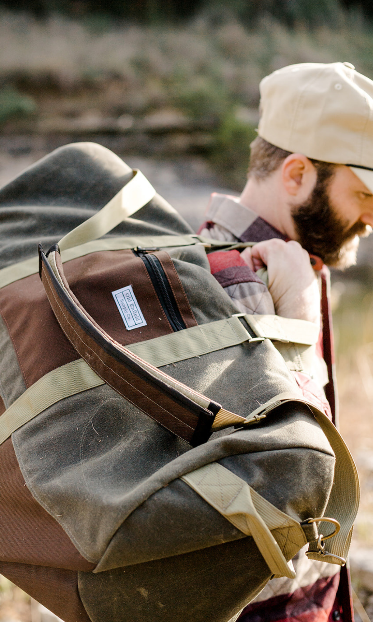 96-Hour Duffel Bag | Olive Green + Brown