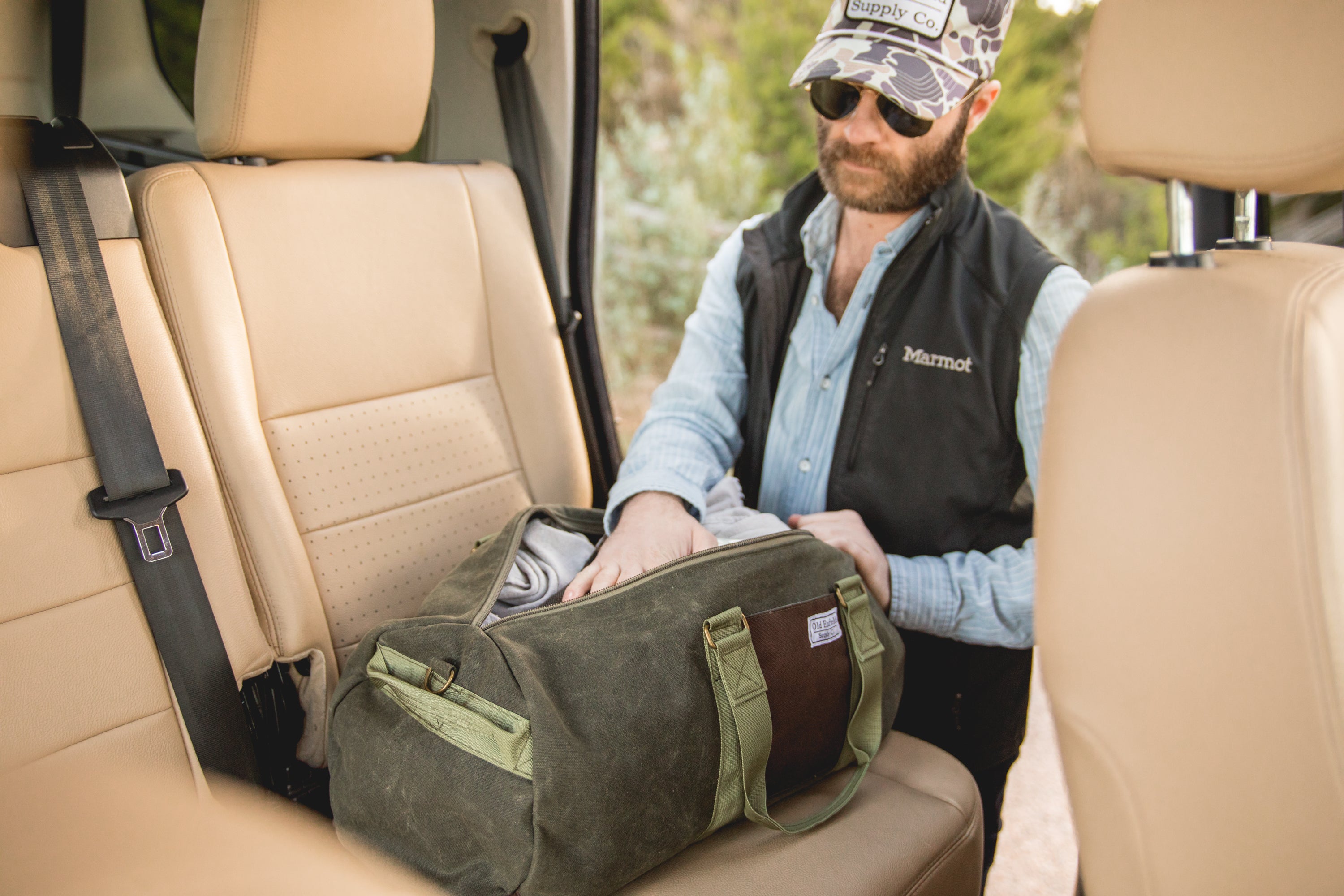 48-Hour Duffel Bag | Olive Green + Brown