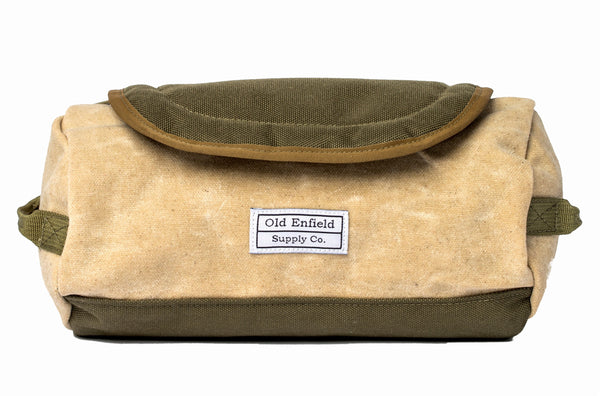 Waxed Canvas Toiletry Bag - Green