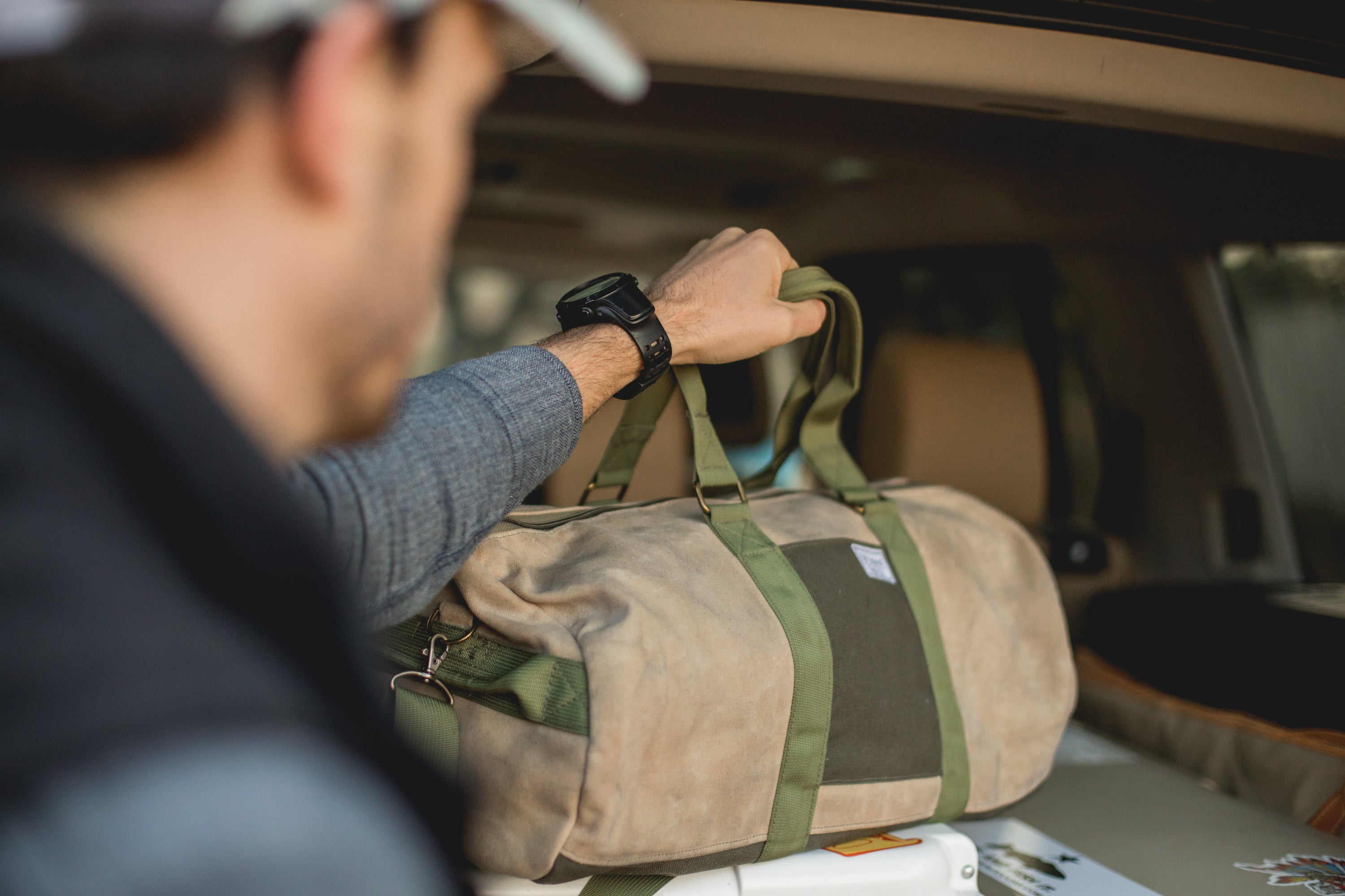 48-Hour Duffel Bag | Tan + Olive Green