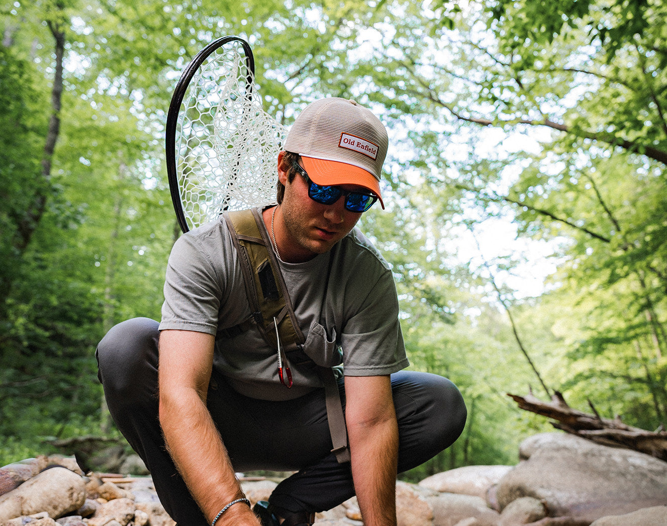 Classic All-Mesh Snapback Hat  Vintage Fishing, Hunting Hat - Old