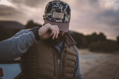 Vintage Camo Mesh Snapback | Tan Patch