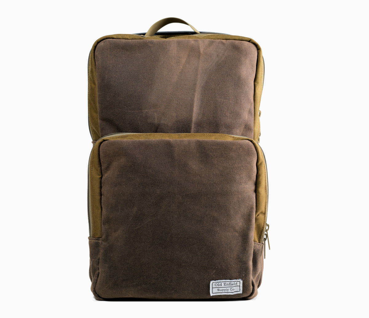 Old Enfield Supply Backpack. Veteran Made Backpack. Wax Canvas Backpack. Waxed Canvas Backpack. Canvas Backpack. Brown Rambler Backpack. Brown Canvas Backpack